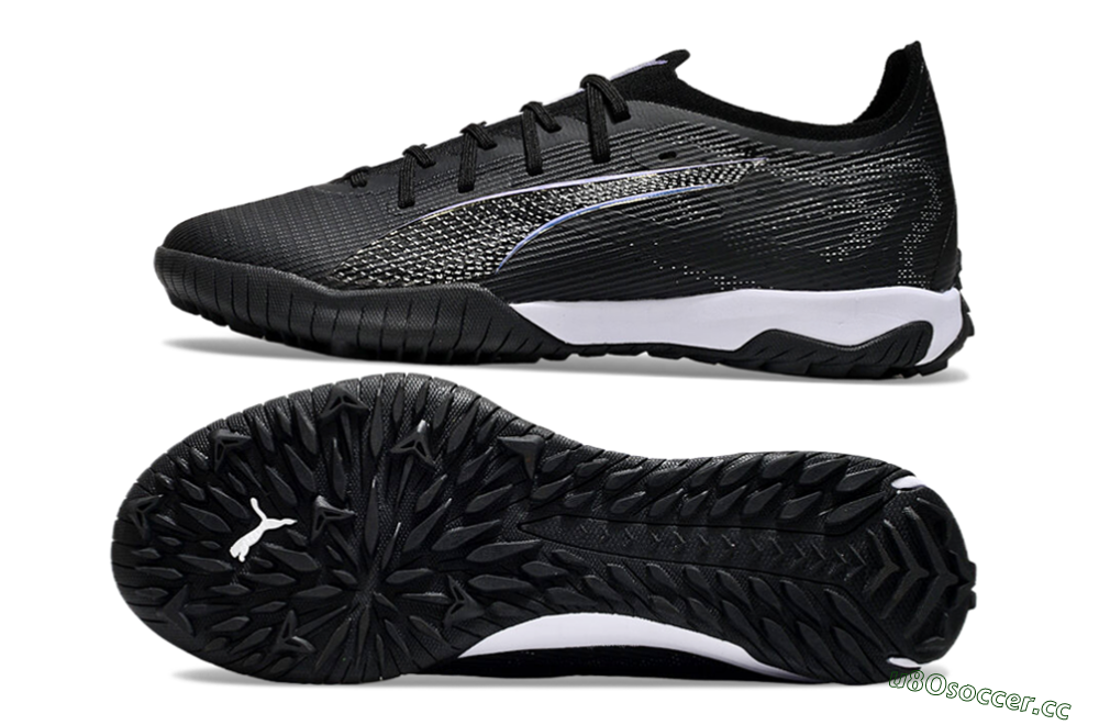 Men's Puma Ultra 5 Ultimate TF Artificial Turf Low-Tops Football Shoes - Black/Blue/White 1