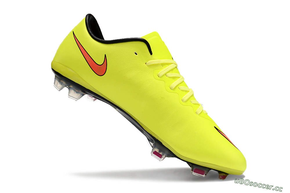 Men's Nike Mercurial Vapor 10 FG Firm Ground Low-Tops Football Boots - Yellow/Black/Red 4