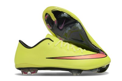 Men's Nike Mercurial Vapor 10 FG Firm Ground Low-Tops Football Boots - Yellow/Black/Red