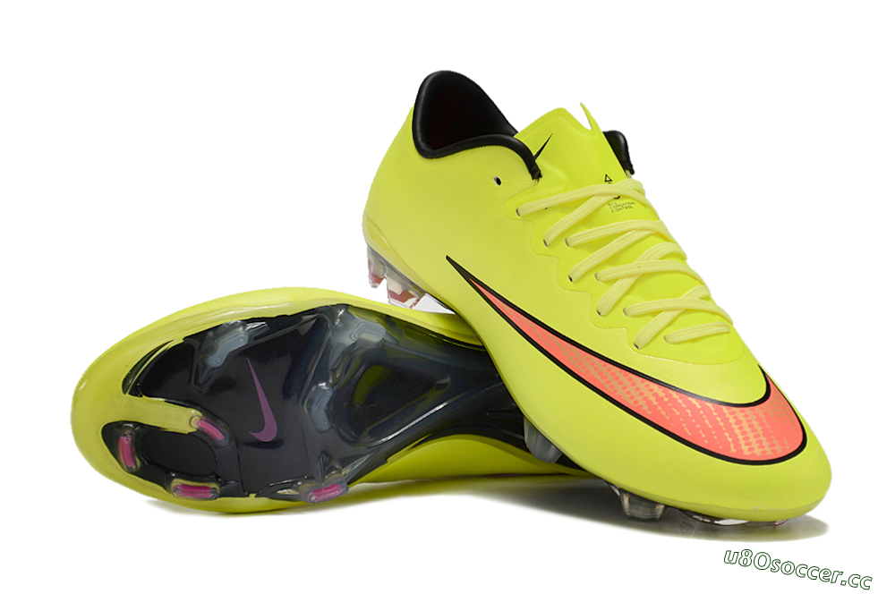 Men's Nike Mercurial Vapor 10 FG Firm Ground Low-Tops Football Boots - Yellow/Black/Red 3