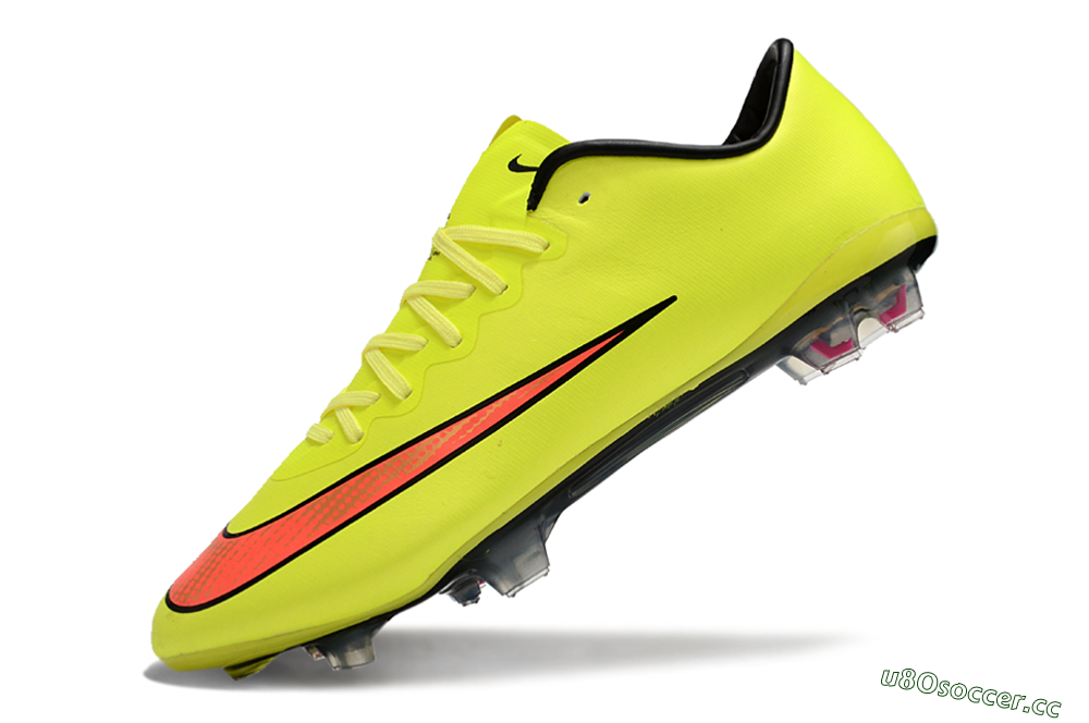 Men's Nike Mercurial Vapor 10 FG Firm Ground Low-Tops Football Boots - Yellow/Black/Red 5
