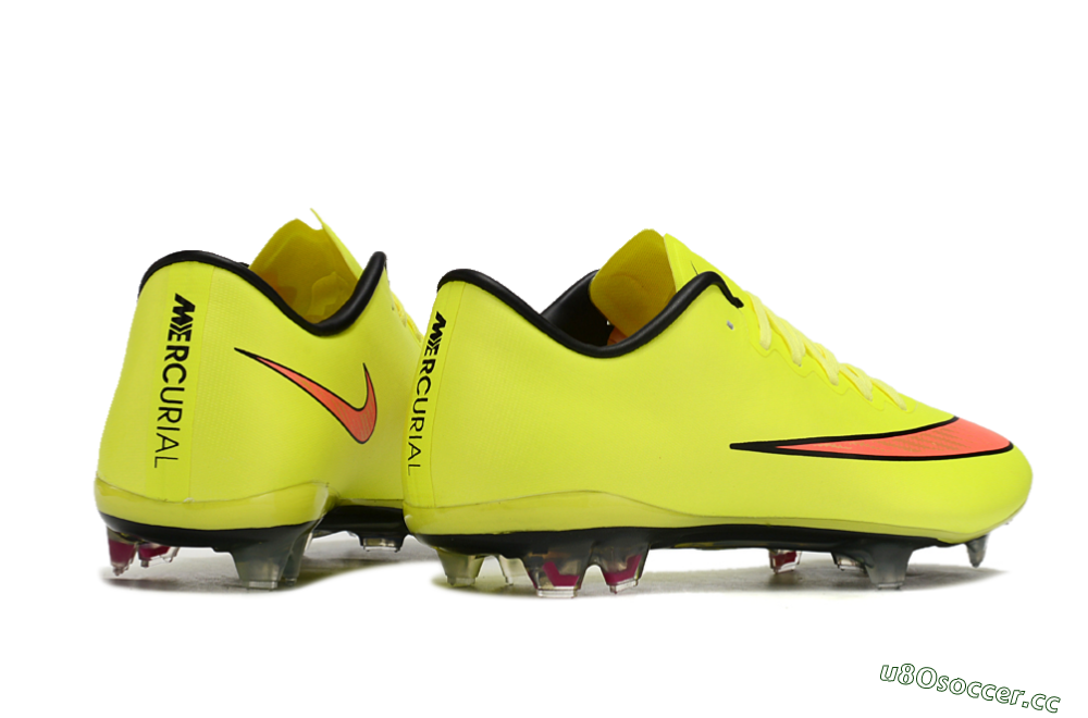 Men's Nike Mercurial Vapor 10 FG Firm Ground Low-Tops Football Boots - Yellow/Black/Red 6
