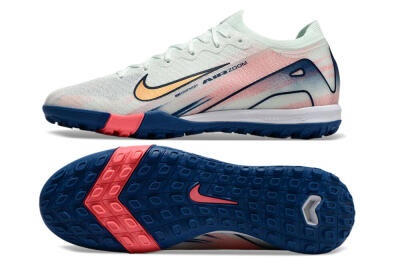 Unisex Nike Air Zoom Mercurial Vapor 16 Elite TF Artificial Turf Low-Tops Football Shoes - White/Pink/Blue