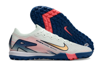 Unisex Nike Air Zoom Mercurial Vapor 16 Elite TF Artificial Turf Low-Tops Football Shoes - White/Pink/Blue
