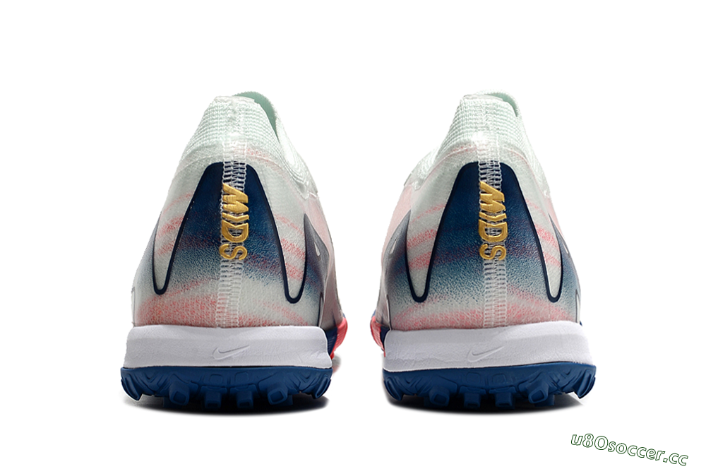 Unisex Nike Air Zoom Mercurial Vapor 16 Elite TF Artificial Turf Low-Tops Football Shoes - White/Pink/Blue 4