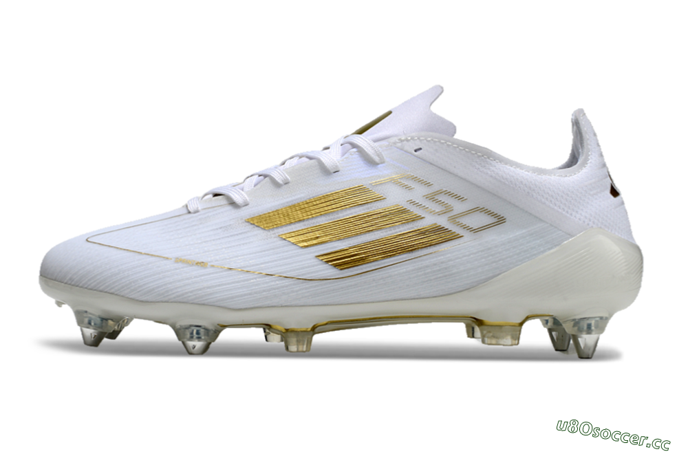 Men's Adidas F50 Elite SG Soft Ground Low-Tops Football Boots - White/Gold 0