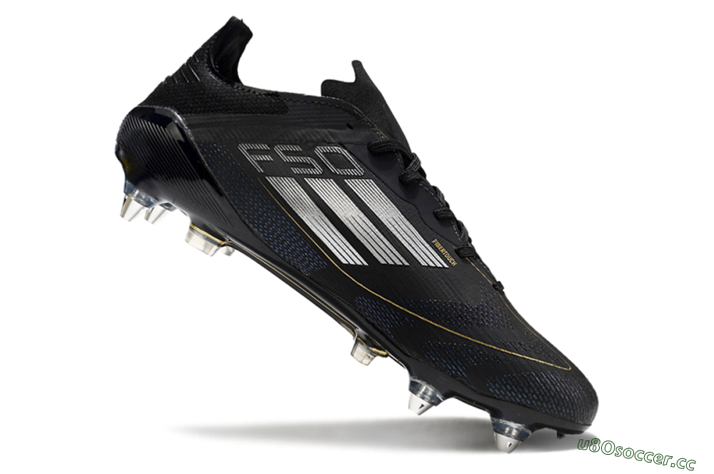 Men's Adidas F50 Elite SG Soft Ground Low-Tops Football Boots - Black/White 4