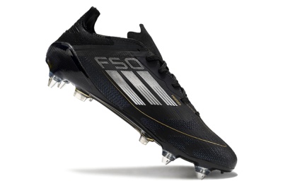 Men's Adidas F50 Elite SG Soft Ground Low-Tops Football Boots - Black/White