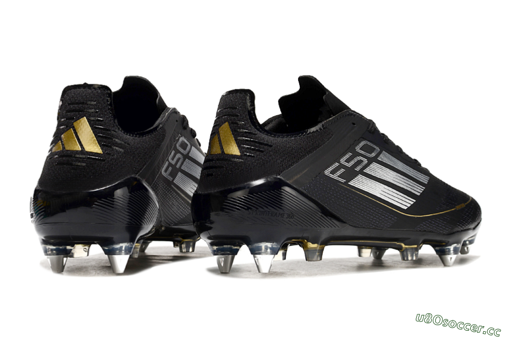 Men's Adidas F50 Elite SG Soft Ground Low-Tops Football Boots - Black/White 6