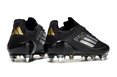 Men's Adidas F50 Elite SG Soft Ground Low-Tops Football Boots - Black/White