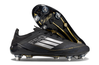 Men's Adidas F50 Elite SG Soft Ground Low-Tops Football Boots - Black/White