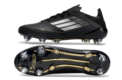 Men's Adidas F50 Elite SG Soft Ground Low-Tops Football Boots - Black/White