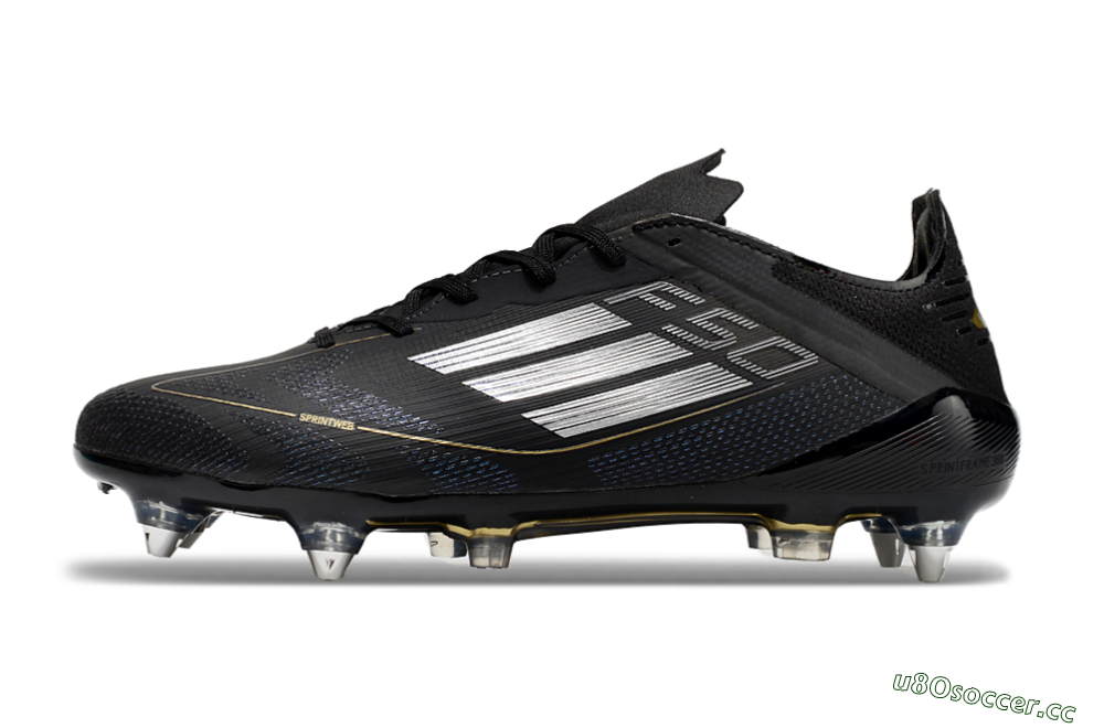Men's Adidas F50 Elite SG Soft Ground Low-Tops Football Boots - Black/White 0