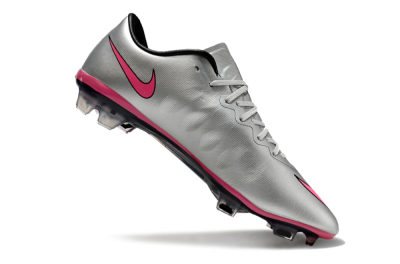 Men's Nike Mercurial Vapor 10 Elite FG Firm Ground Low-Tops Football Boots - Sliver/Pink/Black