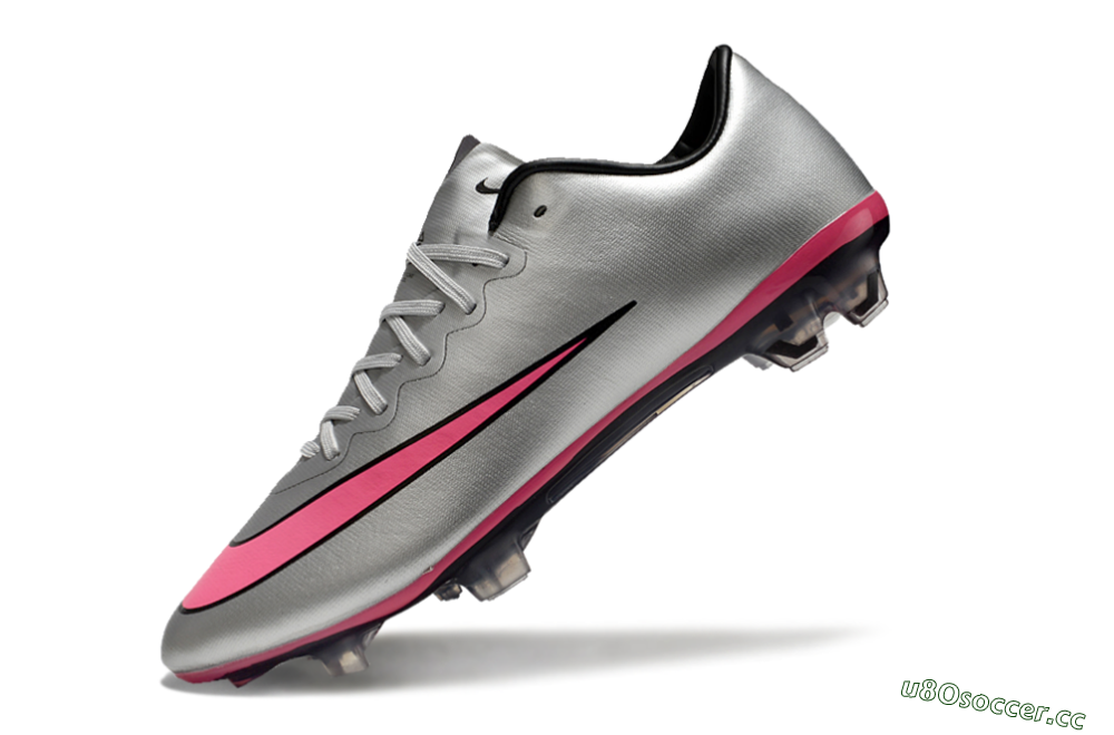Men's Nike Mercurial Vapor 10 Elite FG Firm Ground Low-Tops Football Boots - Sliver/Pink/Black 5