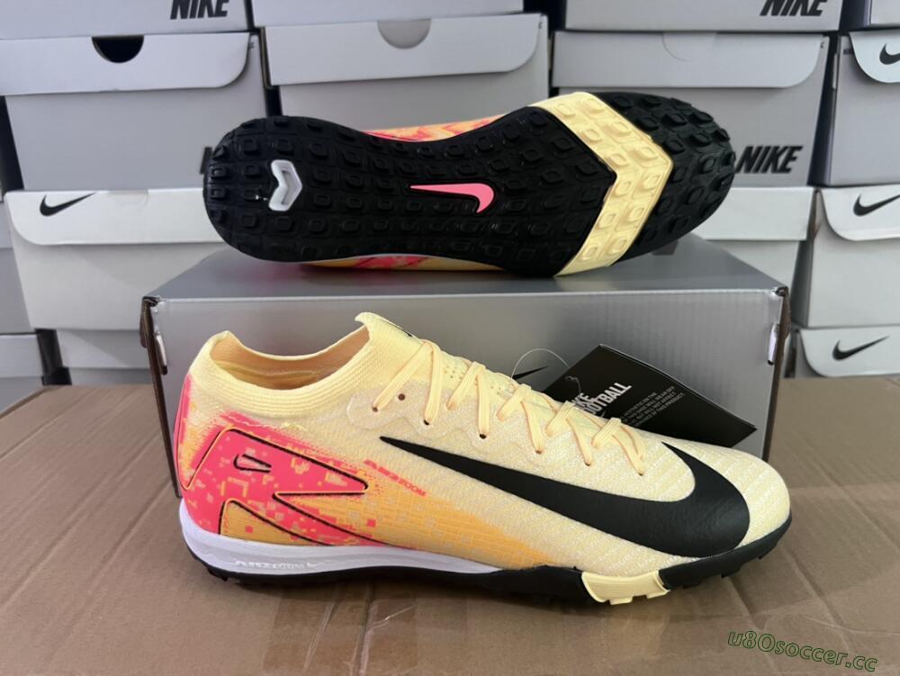 Men's Nike Air Zoom Mercurial Vapor 16 Elit TF Artificial Turf Low-Tops Football Shoes - Yellow/Black/Red