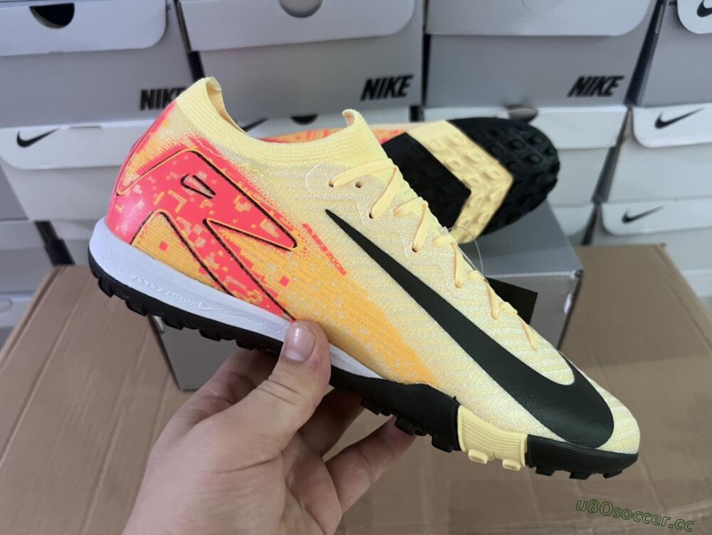 Men's Nike Air Zoom Mercurial Vapor 16 Elit TF Artificial Turf Low-Tops Football Shoes - Yellow/Black/Red