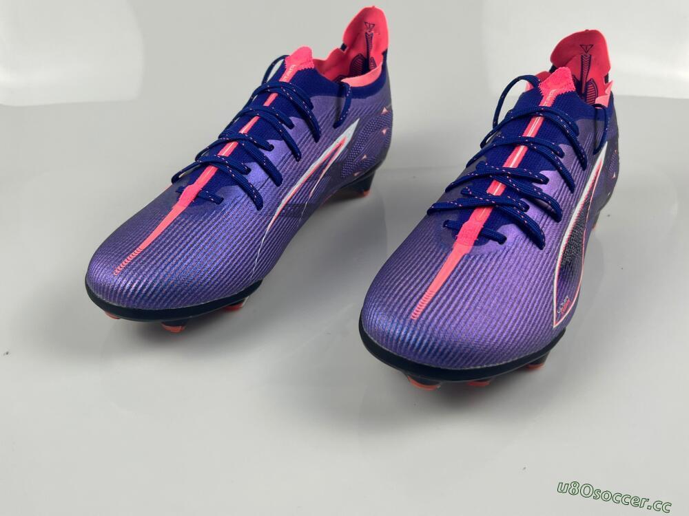 Men's Puma Ultra 5 Ultimate FG Firm Ground Low-Tops Football Boots - Blue/Pink/White