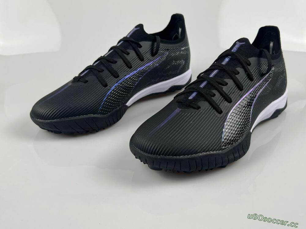 Men's Puma Ultra 5 Ultimate TF Artificial Turf Low-Tops Football Shoes - Black/Blue/White
