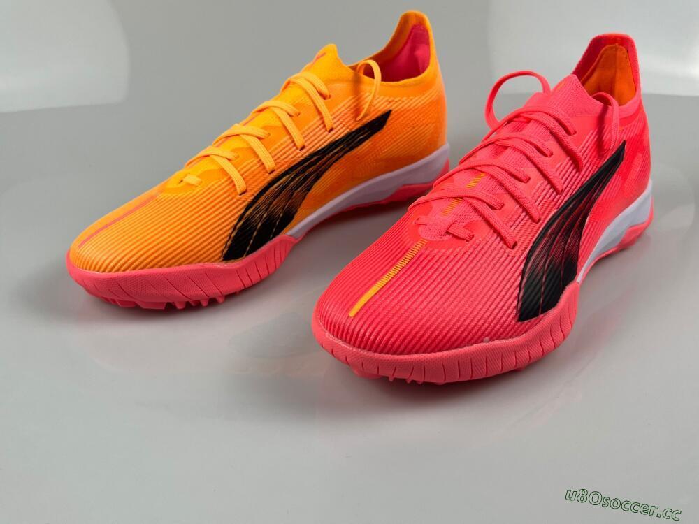 Men's Puma Ultra 5 Ultimate TF Artificial Turf Low-Tops Football Shoes - Red/Black/White
