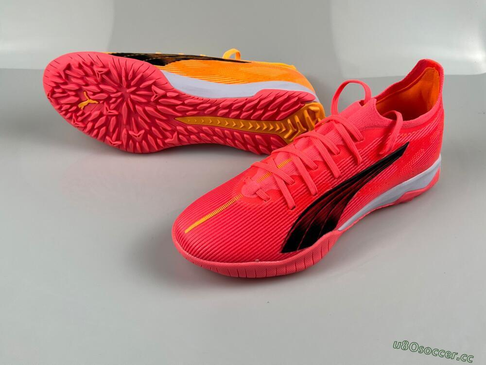 Men's Puma Ultra 5 Ultimate TF Artificial Turf Low-Tops Football Shoes - Red/Black/White