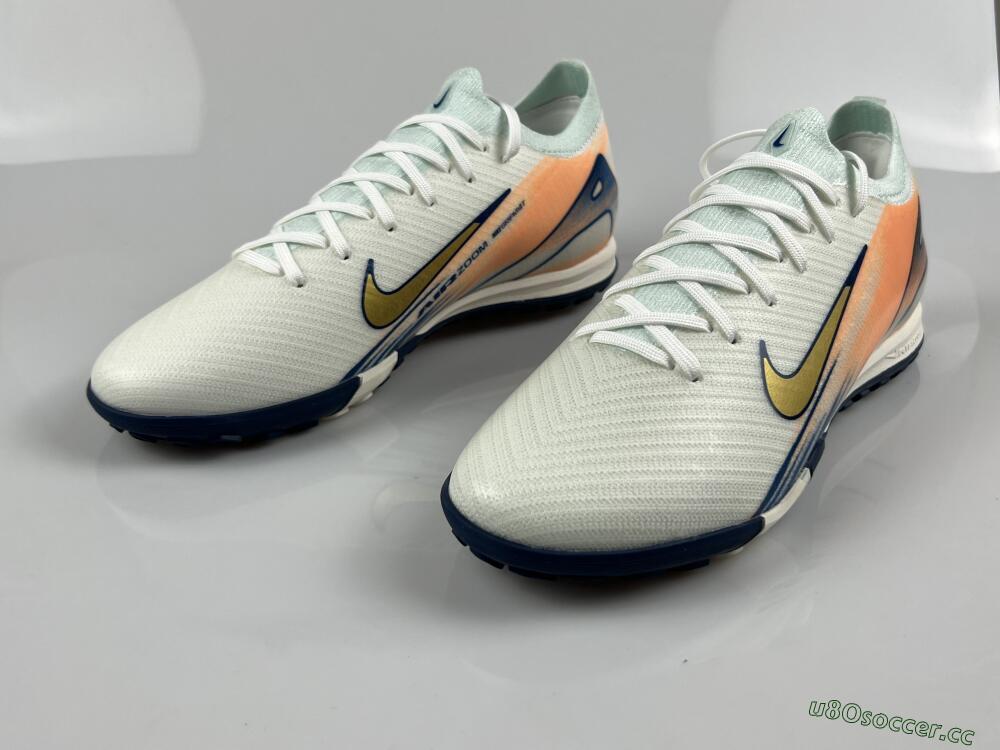 Unisex Nike Air Zoom Mercurial Vapor 16 Elite TF Artificial Turf Low-Tops Football Shoes - White/Pink/Blue