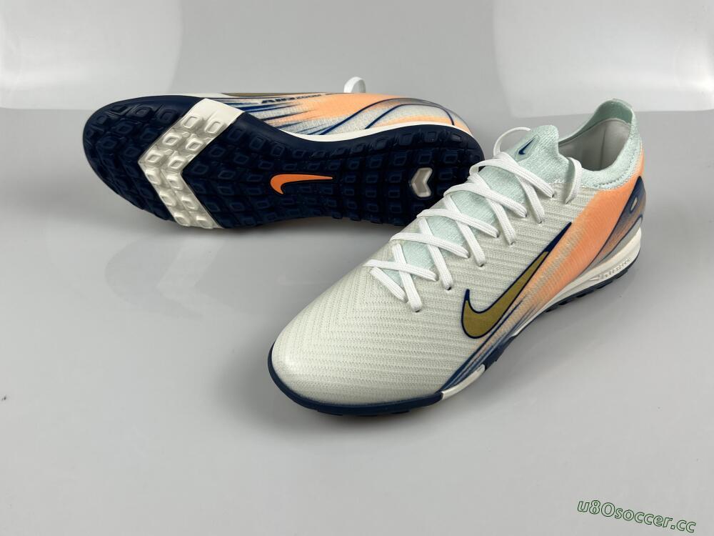 Unisex Nike Air Zoom Mercurial Vapor 16 Elite TF Artificial Turf Low-Tops Football Shoes - White/Pink/Blue
