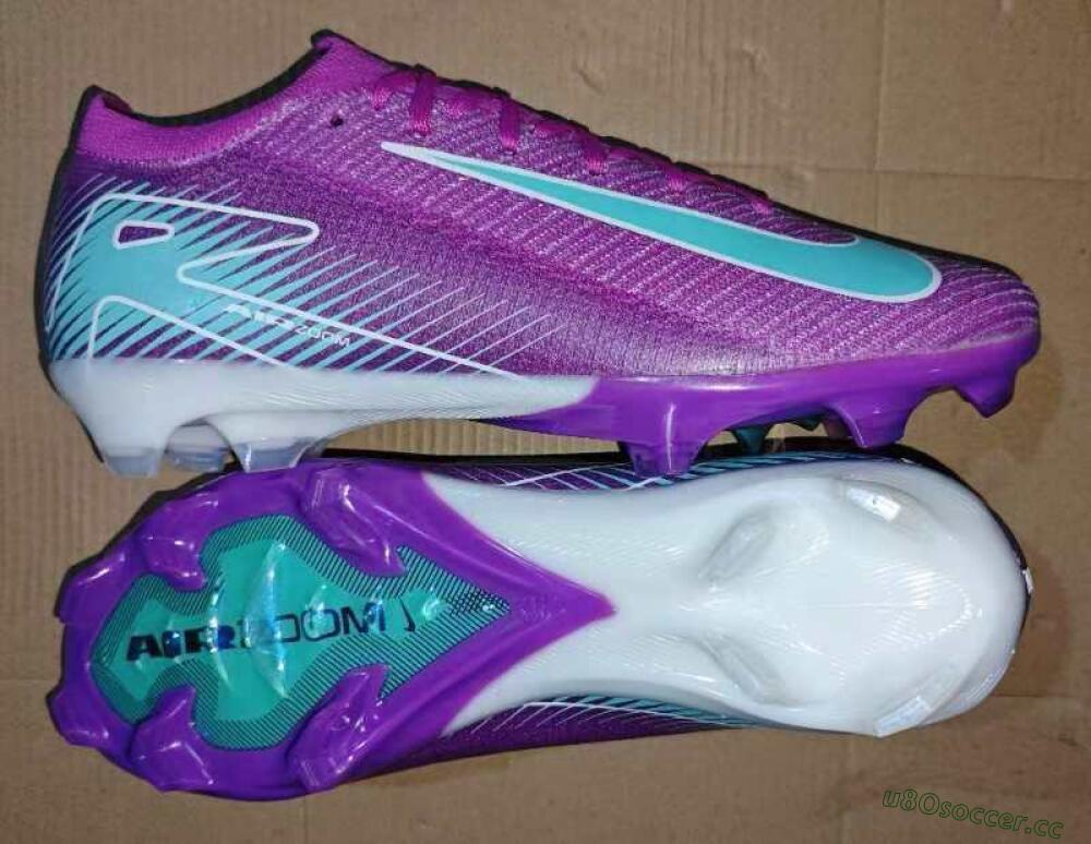 Unisex Nike Air Zoom Mercurial Vapor 16 Elite FG Firm Ground Low-Tops Football Boots - Purple/Mint