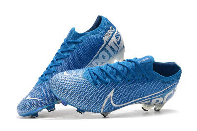 Unisex Nike Mercurial Vapor 13 Elite FG Firm Ground Low-Tops Football Boots - Blue/White
