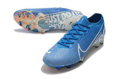 Unisex Nike Mercurial Vapor 13 Elite FG Firm Ground Low-Tops Football Boots - Blue/White