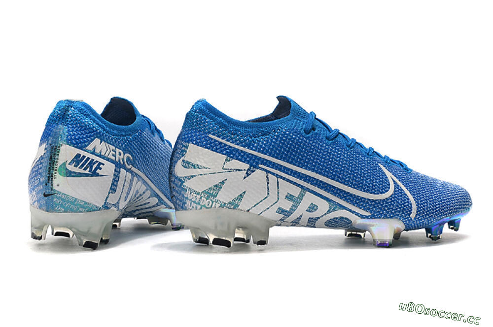 Unisex Nike Mercurial Vapor 13 Elite FG Firm Ground Low-Tops Football Boots - Blue/White 9
