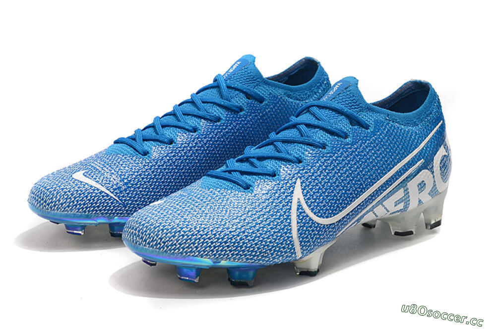 Unisex Nike Mercurial Vapor 13 Elite FG Firm Ground Low-Tops Football Boots - Blue/White 5