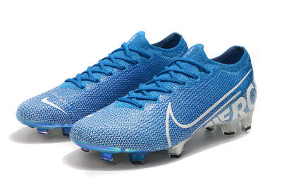 Unisex Nike Mercurial Vapor 13 Elite FG Firm Ground Low-Tops Football Boots - Blue/White
