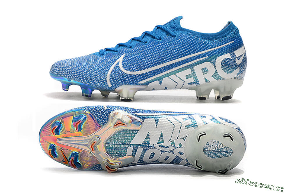 Unisex Nike Mercurial Vapor 13 Elite FG Firm Ground Low-Tops Football Boots - Blue/White 1