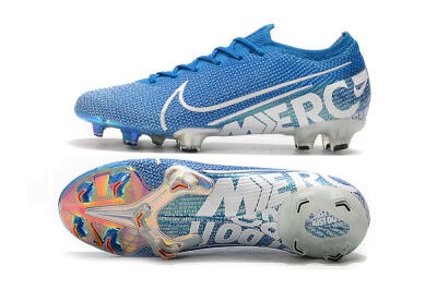 Unisex Nike Mercurial Vapor 13 Elite FG Firm Ground Low-Tops Football Boots - Blue/White