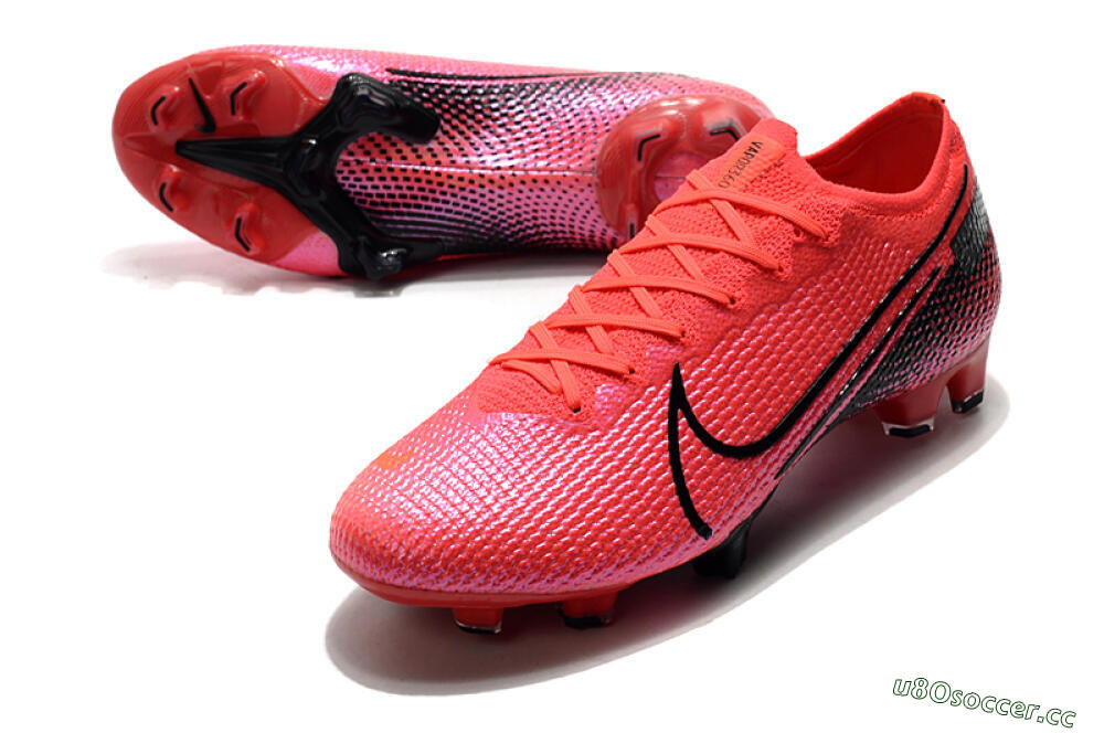 Unisex Nike Mercurial Vapor 13 Elite FG Firm Ground Low-Tops Football Boots - Red/Black 3