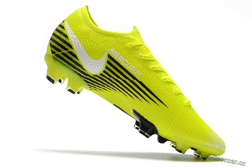 Men's Nike Mercurial Vapor 13 Elite FG Firm Ground Low-Tops Football Boots - Yellow/White/Black 4