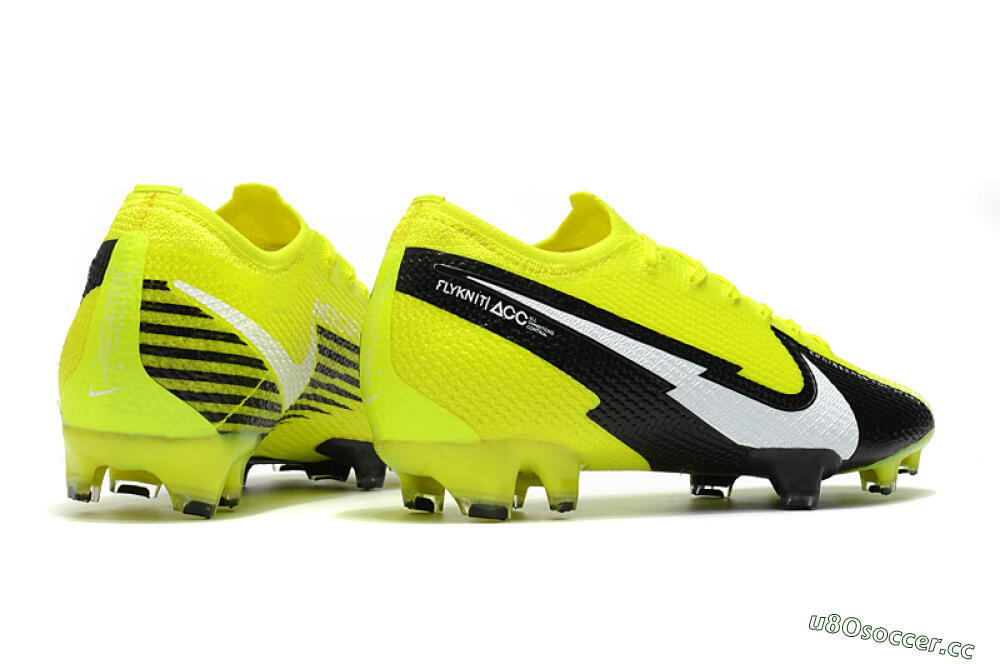 Men's Nike Mercurial Vapor 13 Elite FG Firm Ground Low-Tops Football Boots - Yellow/White/Black 6