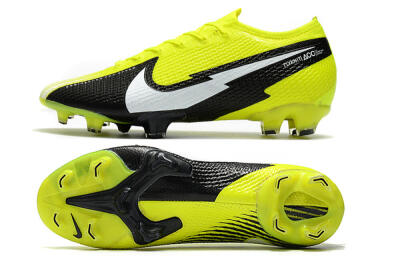 Men's Nike Mercurial Vapor 13 Elite FG Firm Ground Low-Tops Football Boots - Yellow/White/Black