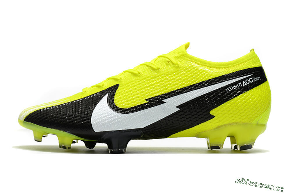 Men's Nike Mercurial Vapor 13 Elite FG Firm Ground Low-Tops Football Boots - Yellow/White/Black 0