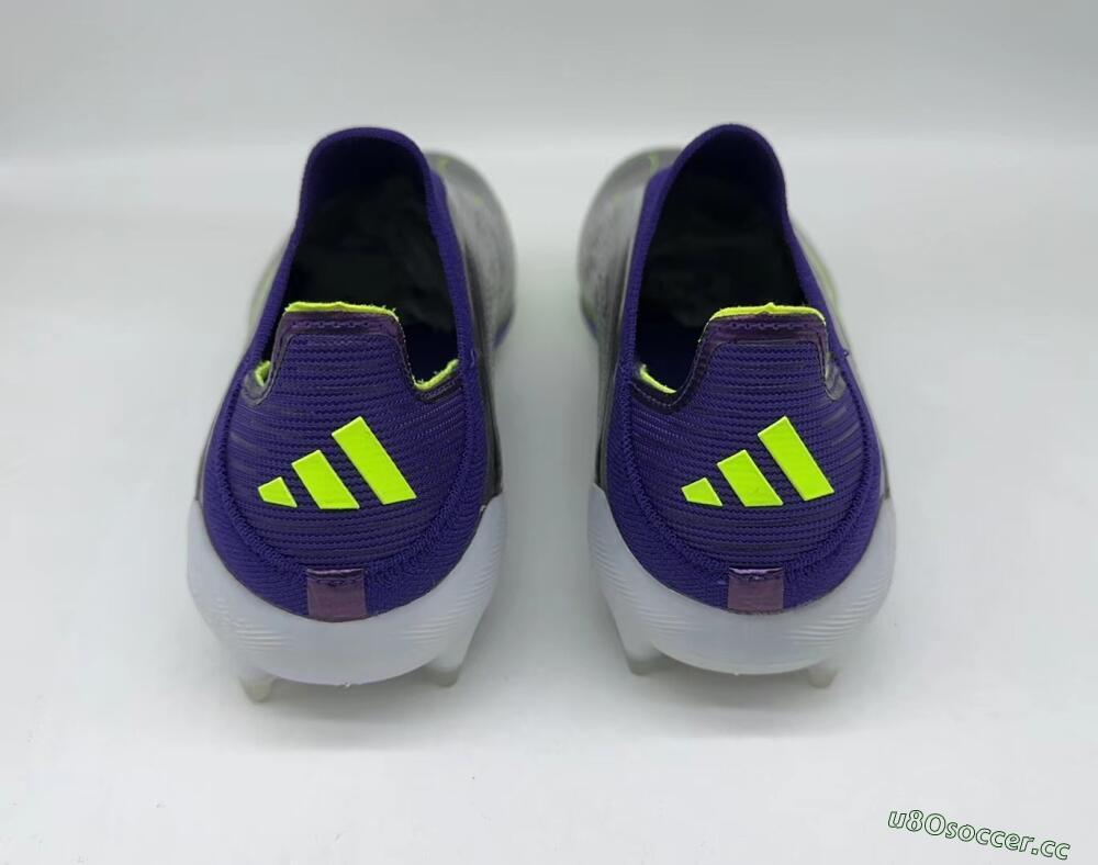 Men's Adidas F50+ Lightstrike Pro FG Firm Ground Low-Tops Football Boots - Purple/Yellow/Blue
