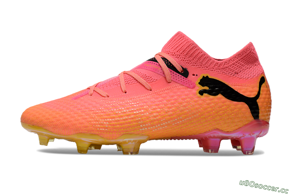Men's Puma Future Ultimate FG Firm Ground Low-Tops Football Boots - Pink/Yellow/Black 0