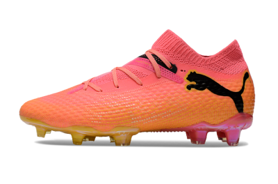 Men's Puma Future Ultimate FG Firm Ground Low-Tops Football Boots - Pink/Yellow/Black