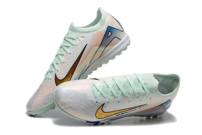 Men's Nike Air Zoom Mercurial Vapor 16 Elite TF Artificial Turf Low-Tops Football Shoes - Jade/Blue/Gold