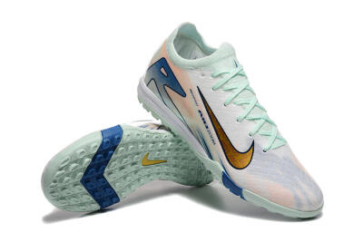 Men's Nike Air Zoom Mercurial Vapor 16 Elite TF Artificial Turf Low-Tops Football Shoes - Jade/Blue/Gold