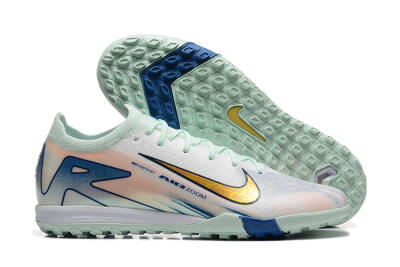 Men's Nike Air Zoom Mercurial Vapor 16 Elite TF Artificial Turf Low-Tops Football Shoes - Jade/Blue/Gold