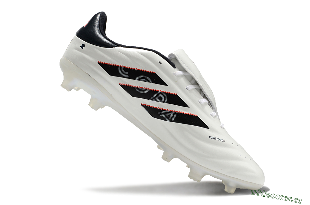 Men's Adidas Copa Pure 2 Elite FG Firm Ground Low-Tops Football Boots - White/Black/Red 4