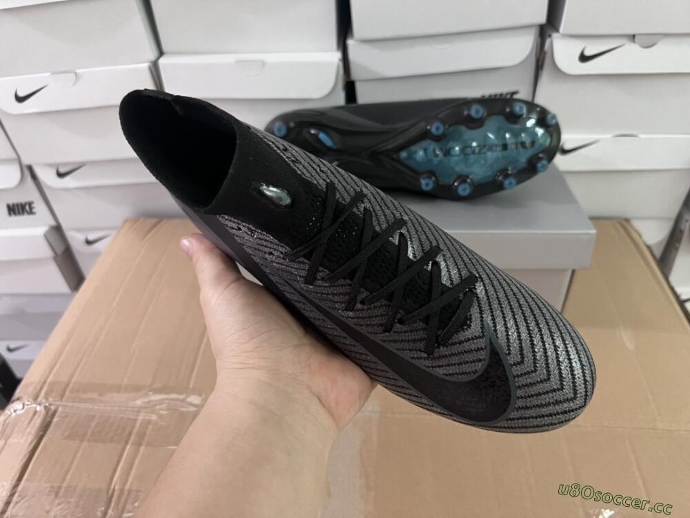Unisex Nike Air Zoom Mercurial Superfly 10 Elite AG Artificial Grass High-Tops Football Boots - Blue/Silver/Jade