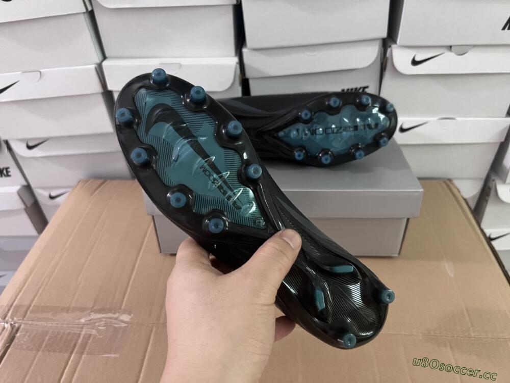 Unisex Nike Air Zoom Mercurial Superfly 10 Elite AG Artificial Grass High-Tops Football Boots - Blue/Silver/Jade