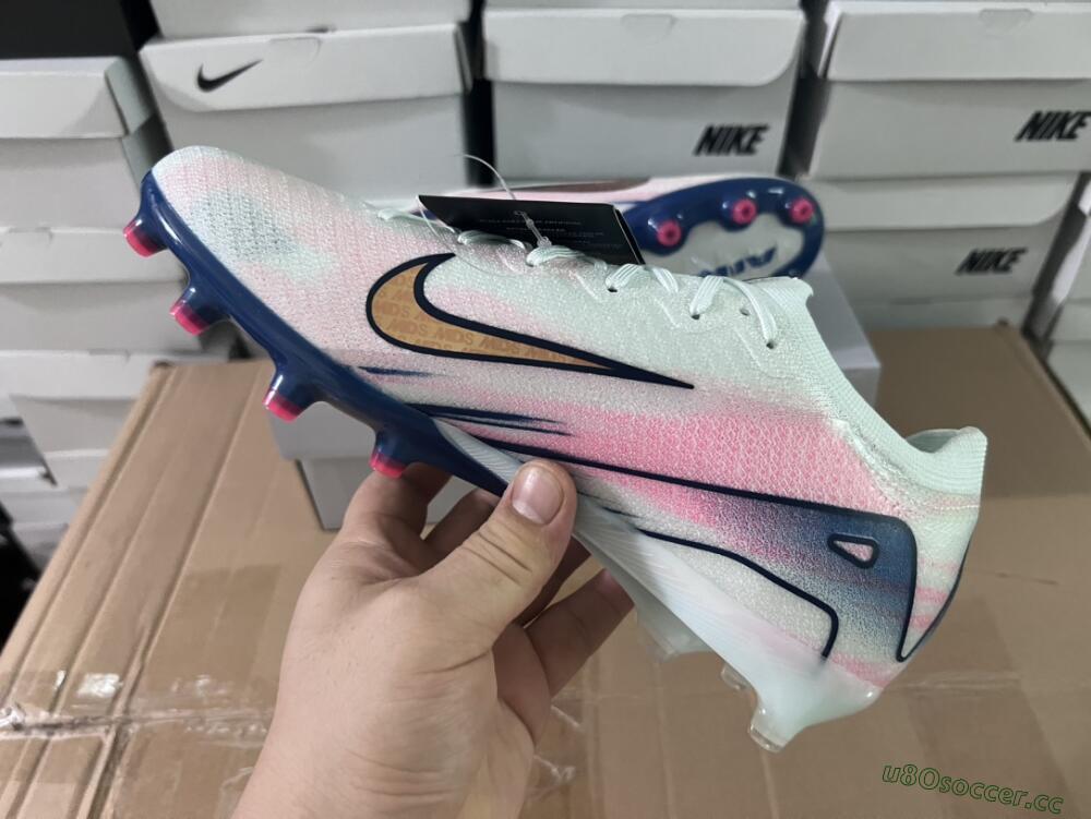 Unisex Nike Air Zoom Mercurial Vapor 16 Elite AG Artificial Grass Low-Tops Football Boots - Jade/Yellow/Pink/Blue
